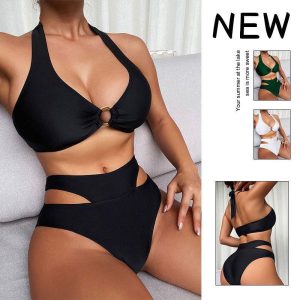 Womens Beachwear | Brussels halterneck bikini top Beachwear Beachwear