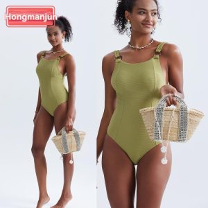 Womens Beachwear | Domino seersucker swimsuit Beachwear Beachwear