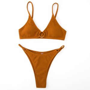 Womens Beachwear | Gloria seersucker bandeau bikini Beachwear Beachwear