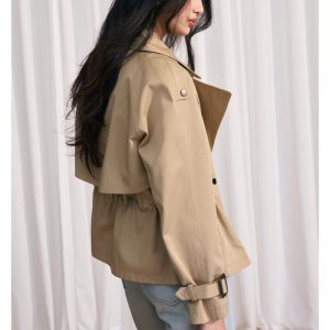 Womens Coats | Cropped cotton trench coat Coats Coats