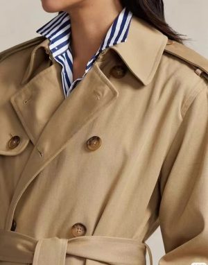 Womens Coats | Long detachable collar gabardine trench coat Coats Coats