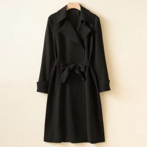 Womens Coats | Long silk blend trench coat Coats Coats