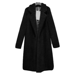 Womens Coats | Notch collar shearling coat… Coats Coats