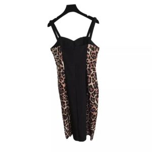 Womens Dresses | Savannah leopard-intarsia midi wrap dress Dresses Dresses