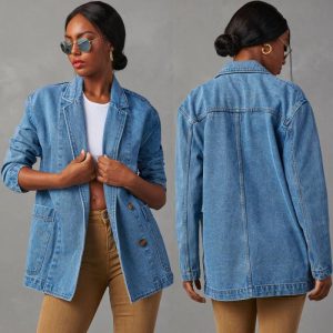 Womens Jackets | Belted denim jacket Jackets Jackets