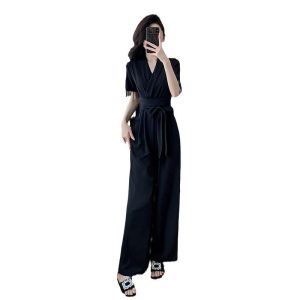 Womens Jumpsuits & Playsuits | Dechen wide-leg satin jumpsuit Jumpsuits & Playsuits Jumpsuits & Playsuits