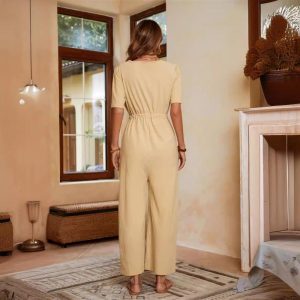 Womens Jumpsuits & Playsuits | Plissé wide-leg jumpsuit Jumpsuits & Playsuits Jumpsuits & Playsuits