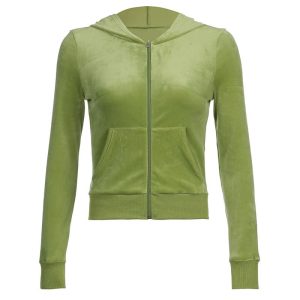 Womens Tops | Robertson hooded velour sweatshirt Tops Tops