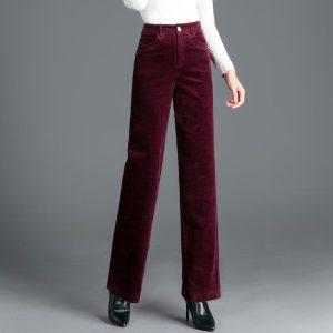 Womens Trousers | Anessa flared-leg velvet trousers Trousers Trousers