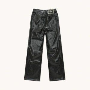 Womens Trousers | Ariete straight-leg faux leather trousers Trousers Trousers