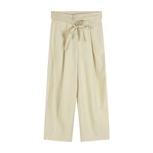 Womens Trousers | Belted wide-leg trousers Trousers Trousers