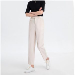 Womens Trousers | Buckle-cuffs tapered-leg trousers Trousers Trousers