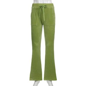 Womens Trousers | Del Ray logo velour sweatpants Trousers Trousers