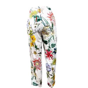 Womens Trousers | Floral-print cloqué trousers Trousers Trousers