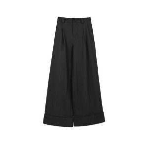 Womens Trousers | Know It All pleated wide-leg jersey trousers Trousers Trousers