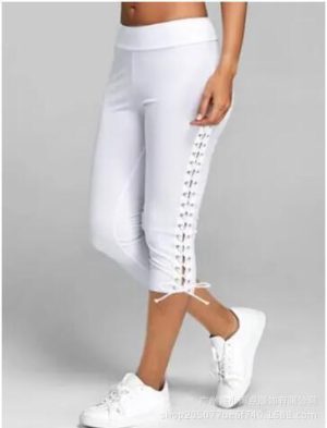 Womens Trousers | Lace-up straight-leg wool trousers Trousers Trousers