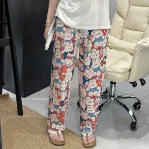 Womens Trousers | Louis floral-print silk-satin trousers Trousers Trousers