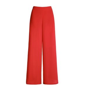 Womens Trousers | Lucee flared satin trousers Trousers Trousers