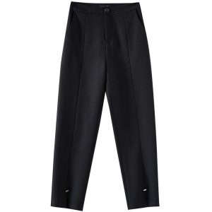 Womens Trousers | Pleated tapered twill trousers Trousers Trousers