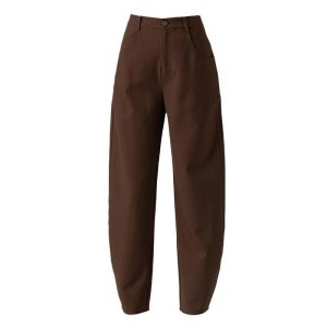 Womens Trousers | Round stretch-wool trousers Trousers Trousers