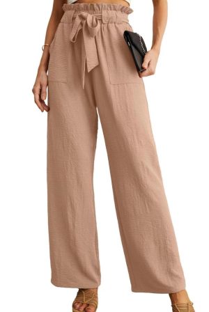 Womens Trousers | Ryan wide-leg slubbed trousers Trousers Trousers