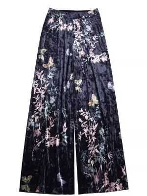 Womens Trousers | Shell-print velvet trousers Trousers Trousers