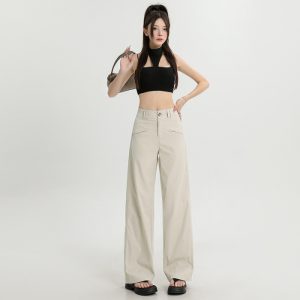 Womens Trousers | Sofie wide-leg stretch-cotton chinos Trousers Trousers