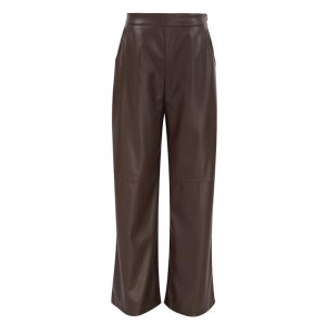 Womens Trousers | Straight-leg leather trousers Trousers Trousers