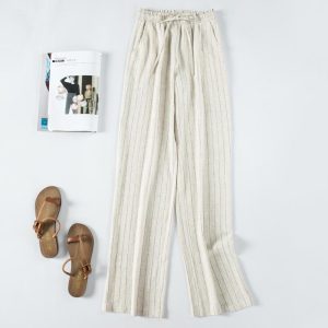 Womens Trousers | Striped wide-leg trousers Trousers Trousers