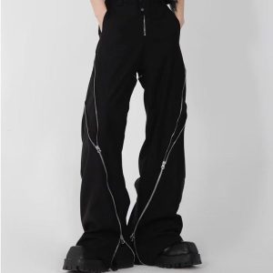 Womens Trousers | Wide-leg cotton-blend trousers Trousers Trousers