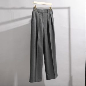 Womens Trousers | Wide-leg wool trousers Trousers Trousers