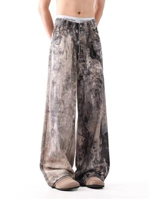 Womens Trousers | Zahra jean-effect knitted trousers Trousers Trousers