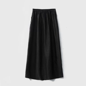 Womens Skirts | Linen midi skirt