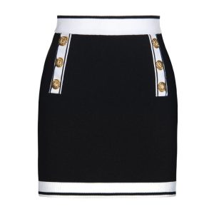 Womens Skirts | Wrap-effect cotton mini skirt Skirts Skirts